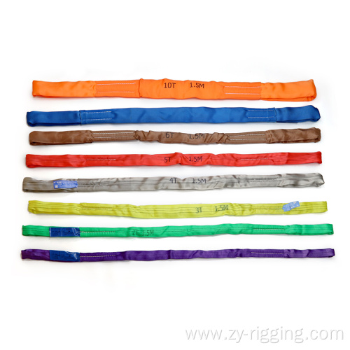 High Tenacity Polyester Multiple Color Round Webbing Sling